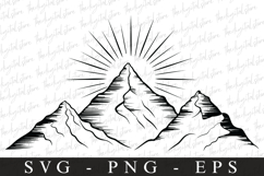 Mountains svg | Svg cut file | Cricut Product Image 1