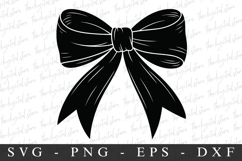 Black Bow Ribbon SVG | SVG Cut files | Cricut Product Image 1