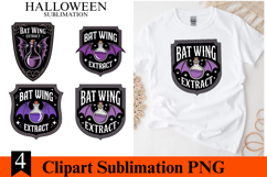 4 Halloween Bat wing extract Clipart PNG | Spooky Season Png Product Image 1