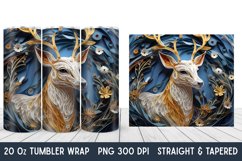 3D Christmas Tumbler Wrap | Tumbler Wrap | Christmas PNG Product Image 1