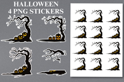 Halloween Pumpkin tree Stickers Png | Printable Product Image 1