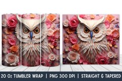 Owl Tumbler Wrap | Skinny Tumbler Wrap | PNG | Sublimation Product Image 1