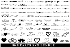 80 Heart SVG Bundle| SVG Cut files | Cricut Product Image 1