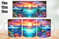Underwater View Mug Wrap Sublimation 11oz, 12oz, 15oz Product Image 1