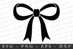 Black Bow Ribbon SVG | SVG Cut files | Cricut Product Image 1
