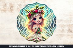Christmas Fairy Wind Spinner Sublimation Design Product Image 1