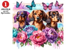 Dachshund Dog JPG sublimation Design Product Image 1