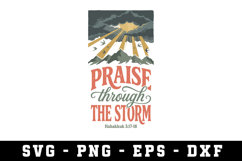 Prais Through Storm Svg| SVG Cut files | Cricut Product Image 1