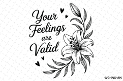 Your Feelings are Valid Svg | Svg Cut Files | Cricut Product Image 1