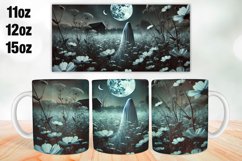 Halloween Ghost Mug Wrap Sublimation 11oz, 12oz, 15oz Product Image 1