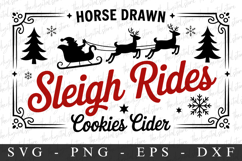 Horse Drawn Sleigh Rides Clipart PNG | Christmas Png Product Image 1