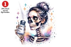 Skeleton Don&#039;t Be Salty JPG sublimation Design Product Image 1