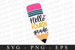 Hello fourth grade svg | Graduation Svg | Svg cut file Product Image 1