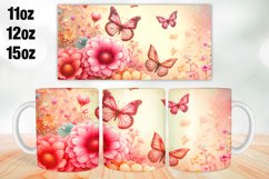 Flowers Mug Wrap Sublimation 11oz, 12oz, 15oz Product Image 1