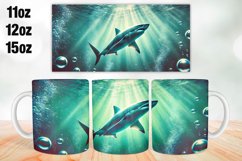 Shark Mug Wrap Sublimation 11oz, 12oz, 15oz Product Image 1