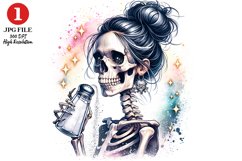 Skeleton Don&#039;t Be Salty JPG sublimation Design Product Image 1