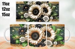 Sunflower Mug Wrap Sublimation 11oz, 12oz, 15oz Product Image 1