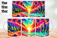 Beach Mug Wrap Sublimation 11oz, 12oz, 15oz Product Image 1
