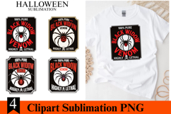 4 Halloween Black widow venom Clipart PNG | Spooky Season Pn Product Image 1