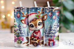 Christmas Deer Tumbler Wrap | Christmas | Sublimation Product Image 1
