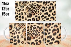 Leopard Pattern Mug Wrap Sublimation 11oz, 12oz, 15oz Product Image 1