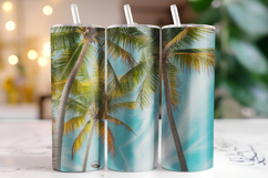 Palm trees Tumbler Wrap | Sublimation | Tumblers Product Image 1