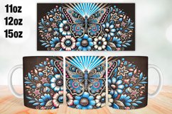 Butterfly Mug Wrap Sublimation 11oz, 12oz, 15oz Product Image 1