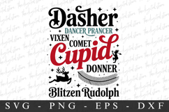 Dasher Dancer Prancer Clipart PNG | Christmas Png Product Image 1