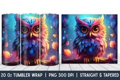 Owl Tumbler Wrap | Skinny Tumbler Wrap | PNG | Sublimation Product Image 1