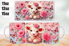 Highland Cow Mug Wrap Sublimation 11oz, 12oz, 15oz Product Image 1