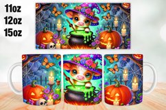 Halloween Cow Mug Wrap Sublimation 11oz, 12oz, 15oz Product Image 1