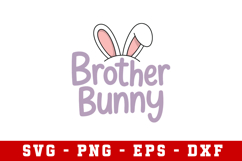 Brother Bunny Easter Svg Design | Easter Svg cut files Product Image 1