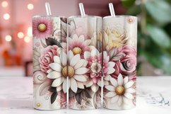 Flowers Tumbler Wrap Sublimation, 20oz Tumbler Wrap Product Image 1