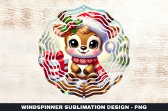 Christmas Deer Wind Spinner Sublimation Design Product Image 1