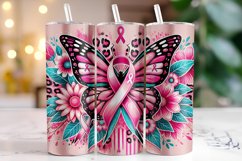 Cancer Awareness Ribbon Tumbler Wrap | Sublimation | Tumbler Product Image 1