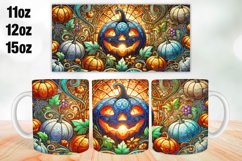 Halloween Pumpkin Mug Wrap Sublimation 11oz, 12oz, 15oz Product Image 1