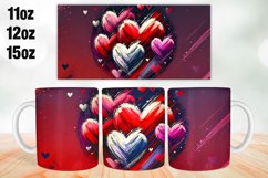 Happy Valentine Day Mug Wrap Sublimation 11oz, 12oz, 15oz Product Image 1