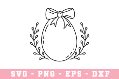 Bunny Egg SVG | SVG Cut files | Cricut Product Image 1