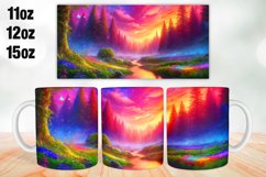 Fantasy Nature Mug Wrap Sublimation 11oz, 12oz, 15oz Product Image 1