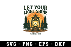 Let Your Light Shine Svg| SVG Cut files | Cricut Product Image 1