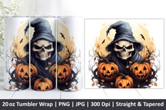 Halloween Tumbler Wrap | Halloween Skull | Tumbler | Ghost Product Image 1