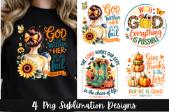 4 Christian Fall Inspirational Clipart PNG Product Image 1