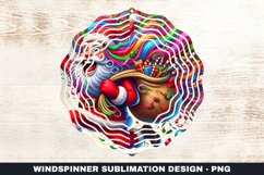 Christmas Santa Wind Spinner Sublimation Design Product Image 1