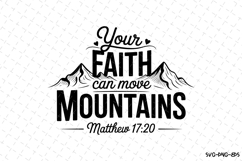Your Faith can move Mountains SVG | SVG Cut files | Cricut Product Image 1