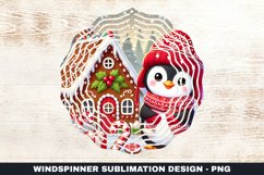 Christmas Penguin Wind Spinner Sublimation Design Product Image 1