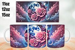 Flowers Mug Wrap Sublimation 11oz, 12oz, 15oz Product Image 1