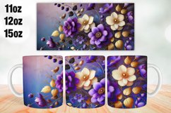 Flowers Mug Wrap Sublimation 11oz, 12oz, 15oz Product Image 1