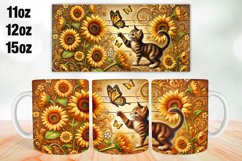 Cat Mug Wrap Sublimation 11oz, 12oz, 15oz Product Image 1