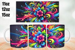 Flowers Mug Wrap Sublimation 11oz, 12oz, 15oz Product Image 1