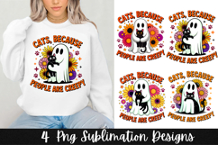 4 Retro Halloween Clipart PNG Sublimation Product Image 1